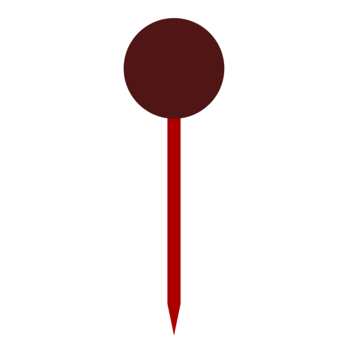 Red paper pin