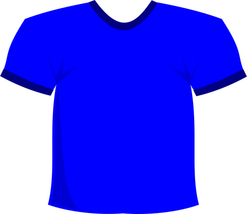 Blå t-skjorte vektorgrafikk utklipp