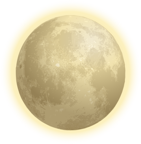 Lune de la planète avec illustration vectorielle halo