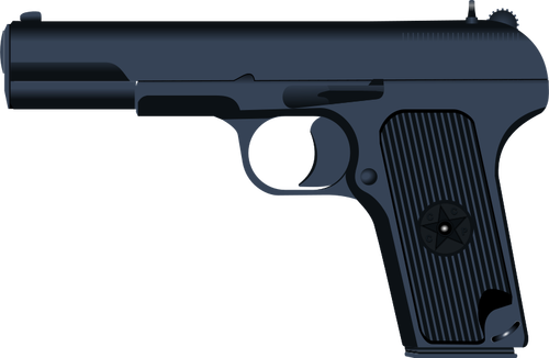 Tokarev TT-33 pistool vector tekening