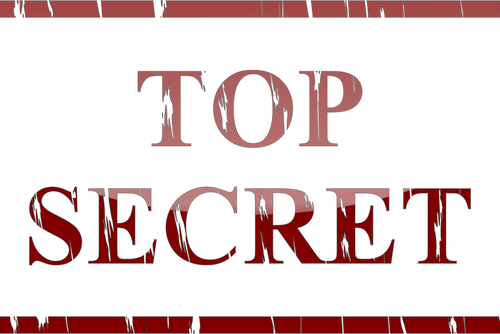 Top Secret sticker vector illustration