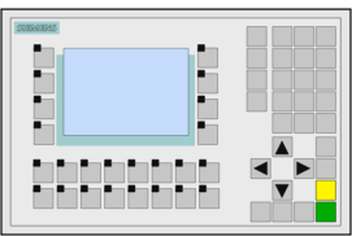 Vector bildet av berøringspanel med tastatur