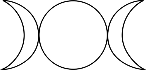 Викканская символ линии Арт Векторная графика