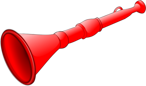 Grafica vettoriale di fischio corno rosso