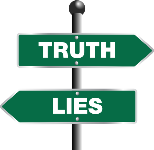 Wahrheit und Lüge-Vektor-Bild
