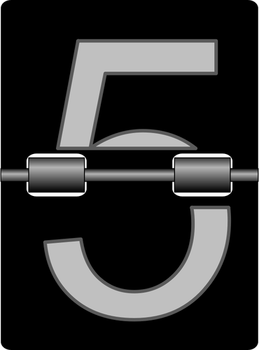 Mecanice ceas cu alarmă numărul cinci ţiglă vector miniaturi