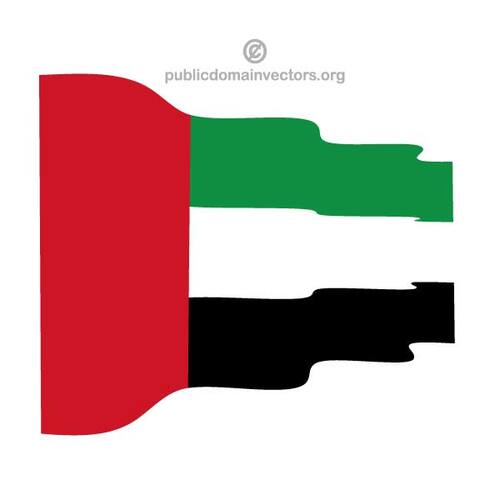Vlnité vlajka Spojených arabských emirátů