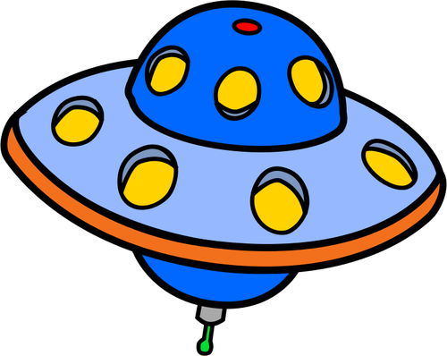 Värillinen UFO-vektori ClipArt-kuva