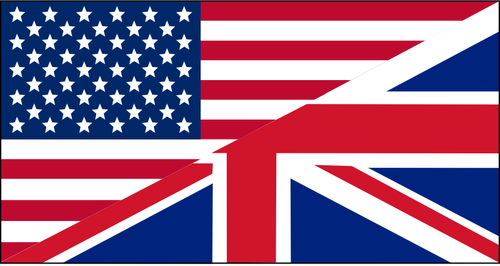 Флаг США и Великобритании