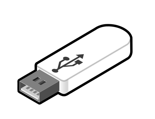 Illustrazione vettoriale 3 di USB thumb drive