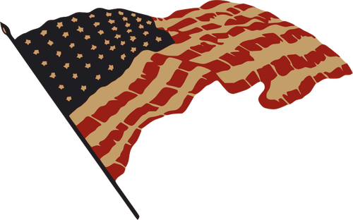 Amerikaanse vlag vector tekening