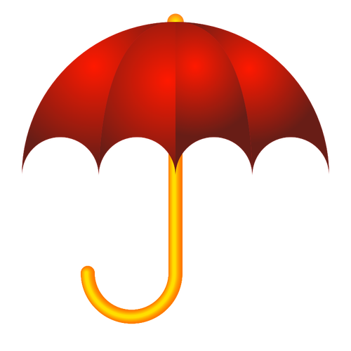 Červený deštník vektorový obrázek