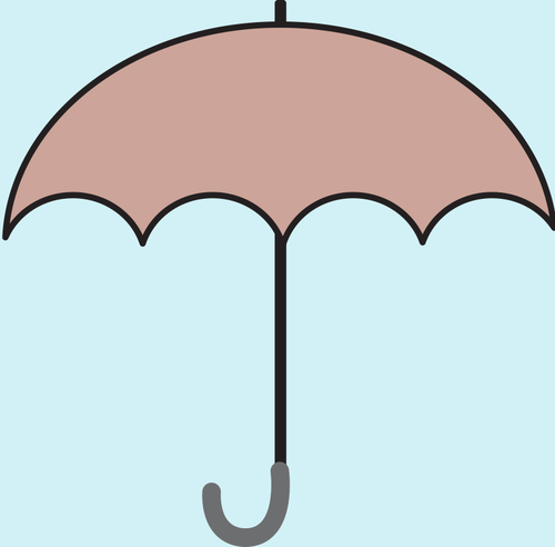 Hnědý deštník