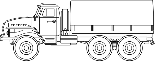 Graphiques de vecteur pour le véhicule armée Ural-4320