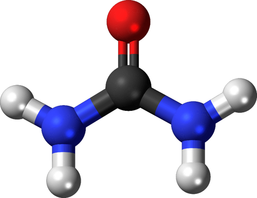 Molécula de ureia 3d