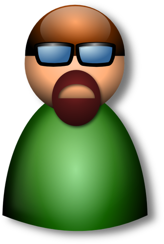 3D Glasses avatar vector illustration