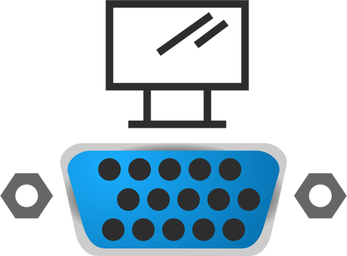 VGA port icon vector image