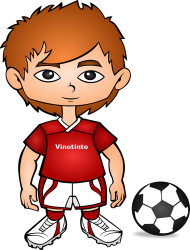 Vectorillustratie van cartoon voetballer