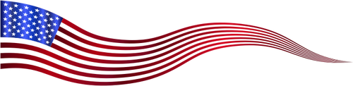 Wellenförmigen amerikanischen Flagge Banner