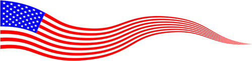 Vågig USA Flag Banner