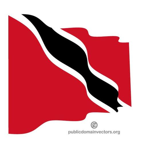 Ondulé drapeau de Trinité et Tobago