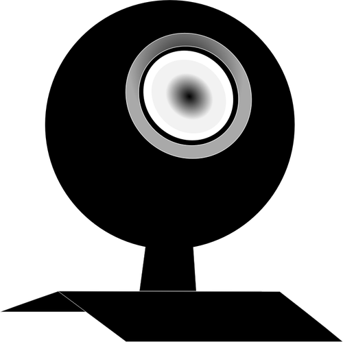 Hitam dan putih webcam vektor grafis