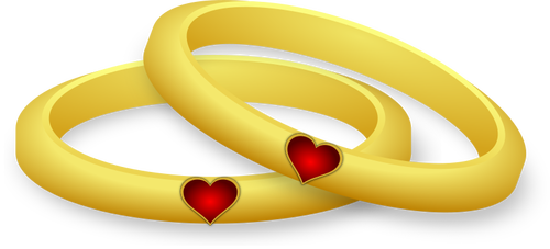 Wedding rings vector image