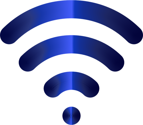 Blå trådløst signal-ikonet