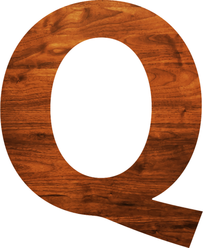 Q деревянные письмо