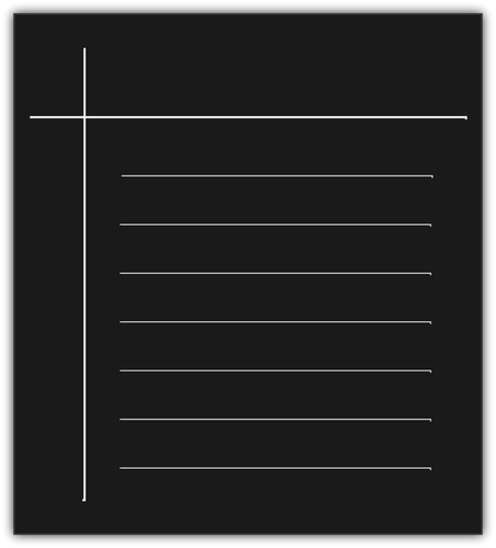 Zwart-wit word processor vector pictogram