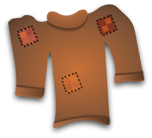 Clipart vetorial de um suéter desgastado