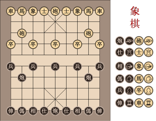 Čínská šachovnici vektorový obrázek