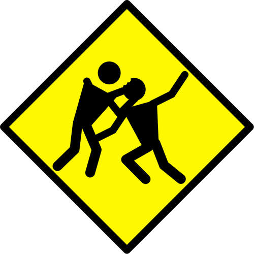 Vektor-Illustration von Zombie-Verkehrszeichen-Straße