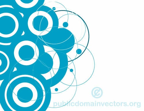 Blue abstract circles vector