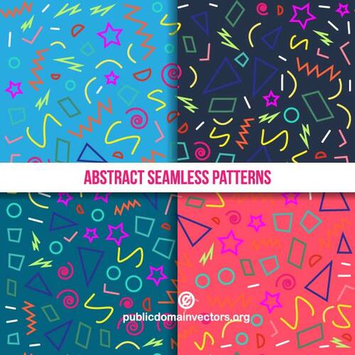 Seamless patterns vector pack