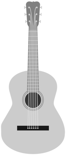 Gitara akustyczna wektor szarości