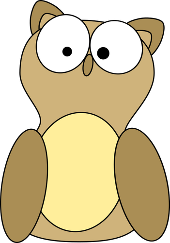 Vector drawing of an owl toy