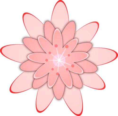Disegno vettoriale di fiore rosa