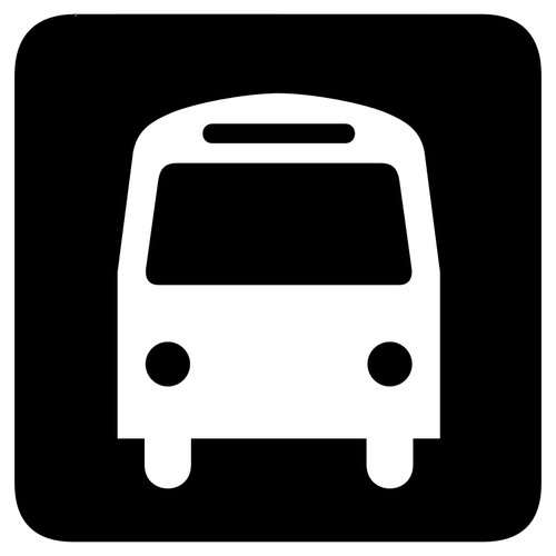 Ilustración del vector de señal de parada de autobús