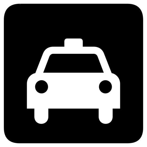 Taxi Schild Vektor-ClipArt
