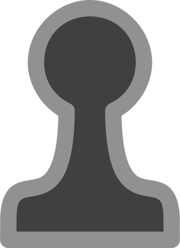 Vector illustration of dark chess figure pawn