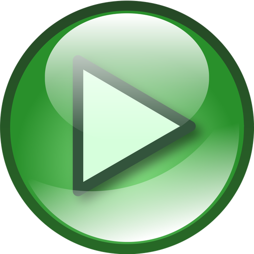 緑のオーディオ ボタン ベクトル グラフィック