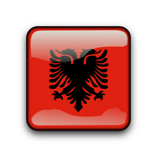 Albania vektor flagg-knappen