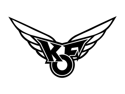 Ilustrasi vektor KF sayap logo