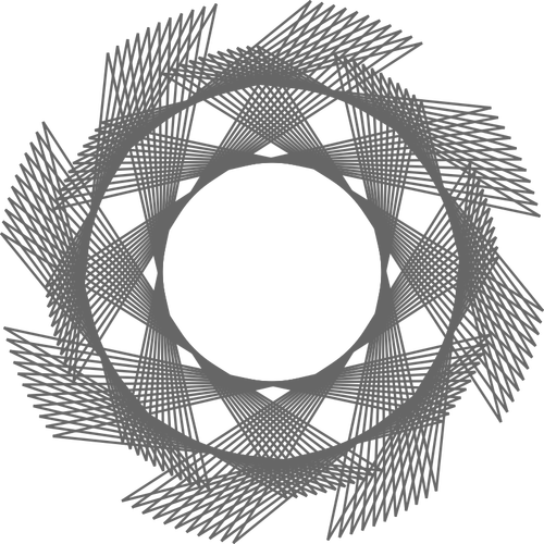 Vectorul miniaturi de îndoit linii în runda cerc model