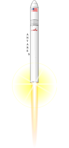 Antares orbitale raket vector afbeelding