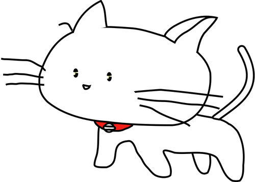 גרפיקה וקטורית חתול לבן