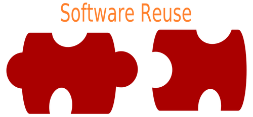 Imagem do software reutilização logo vector