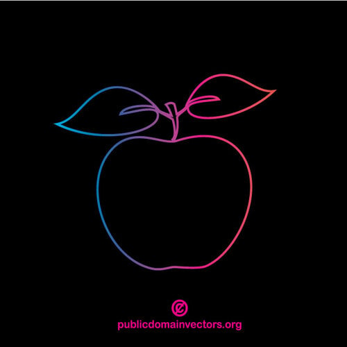 Kontur koncepcyjny logo Apple