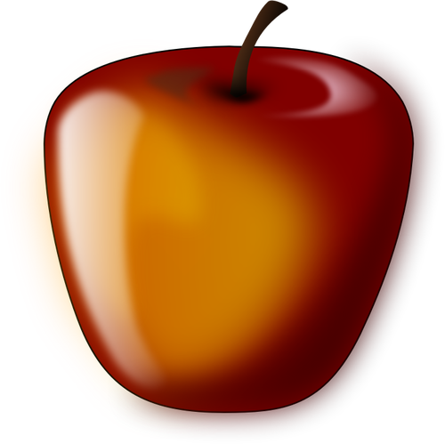 Illustrazione vettoriale di una mela lucida